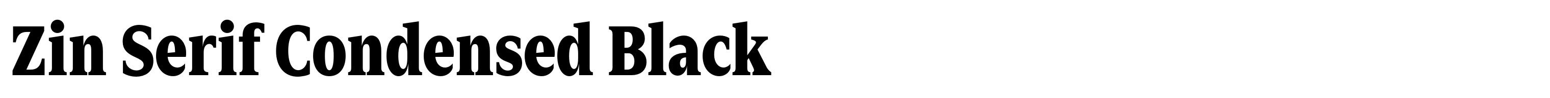 Zin Serif Condensed Black